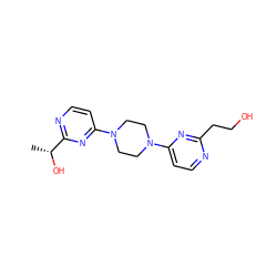 C[C@@H](O)c1nccc(N2CCN(c3ccnc(CCO)n3)CC2)n1 ZINC000027624807