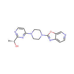 C[C@@H](O)c1nccc(N2CCN(c3nc4ccncc4o3)CC2)n1 ZINC000013472172