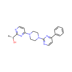 C[C@@H](O)c1nccc(N2CCN(c3nccc(-c4ccccc4)n3)CC2)n1 ZINC000013472169