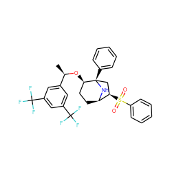 C[C@@H](O[C@@H]1CC[C@H]2N[C@@]1(c1ccccc1)C[C@H]2S(=O)(=O)c1ccccc1)c1cc(C(F)(F)F)cc(C(F)(F)F)c1 ZINC000101075241