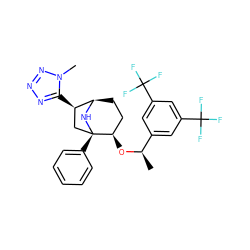 C[C@@H](O[C@@H]1CC[C@H]2N[C@@]1(c1ccccc1)C[C@H]2c1nnnn1C)c1cc(C(F)(F)F)cc(C(F)(F)F)c1 ZINC000101037746