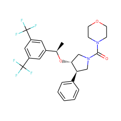 C[C@@H](O[C@@H]1CN(C(=O)N2CCOCC2)C[C@H]1c1ccccc1)c1cc(C(F)(F)F)cc(C(F)(F)F)c1 ZINC000028961636