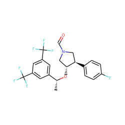 C[C@@H](O[C@@H]1CN(C=O)C[C@H]1c1ccc(F)cc1)c1cc(C(F)(F)F)cc(C(F)(F)F)c1 ZINC000028961389