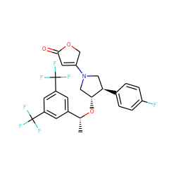 C[C@@H](O[C@@H]1CN(C2=CC(=O)OC2)C[C@H]1c1ccc(F)cc1)c1cc(C(F)(F)F)cc(C(F)(F)F)c1 ZINC000028961902