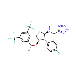 C[C@@H](O[C@H]1CC[C@@H](N(C)Cc2nc[nH]n2)[C@@H]1c1ccc(F)cc1)c1cc(C(F)(F)F)cc(C(F)(F)F)c1 ZINC000036330256