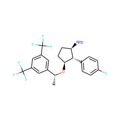 C[C@@H](O[C@H]1CC[C@@H](N)[C@@H]1c1ccc(F)cc1)c1cc(C(F)(F)F)cc(C(F)(F)F)c1 ZINC000036330259