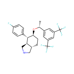 C[C@@H](O[C@H]1CC[C@@H]2CNC[C@H]2[C@@H]1c1ccc(F)cc1)c1cc(C(F)(F)F)cc(C(F)(F)F)c1 ZINC000035952811