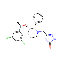 C[C@@H](O[C@H]1CCCN(Cc2n[nH]c(=O)[nH]2)[C@H]1c1ccccc1)c1cc(Cl)cc(Cl)c1 ZINC000026750865