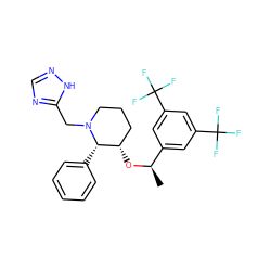 C[C@@H](O[C@H]1CCCN(Cc2ncn[nH]2)[C@H]1c1ccccc1)c1cc(C(F)(F)F)cc(C(F)(F)F)c1 ZINC000026744585