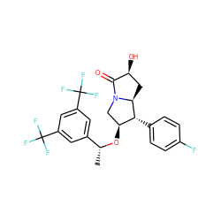 C[C@@H](O[C@H]1CN2C(=O)[C@@H](O)C[C@H]2[C@@H]1c1ccc(F)cc1)c1cc(C(F)(F)F)cc(C(F)(F)F)c1 ZINC000043201018