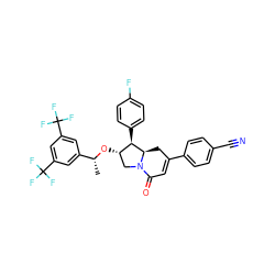 C[C@@H](O[C@H]1CN2C(=O)C=C(c3ccc(C#N)cc3)C[C@@H]2[C@@H]1c1ccc(F)cc1)c1cc(C(F)(F)F)cc(C(F)(F)F)c1 ZINC000049781331