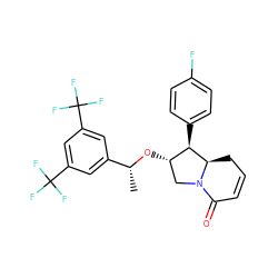 C[C@@H](O[C@H]1CN2C(=O)C=CC[C@@H]2[C@@H]1c1ccc(F)cc1)c1cc(C(F)(F)F)cc(C(F)(F)F)c1 ZINC000049072405