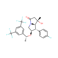 C[C@@H](O[C@H]1CN2C(=O)C[C@](C)(O)[C@H]2[C@@H]1c1ccc(F)cc1)c1cc(C(F)(F)F)cc(C(F)(F)F)c1 ZINC000049071540