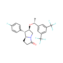 C[C@@H](O[C@H]1CN2C(=O)CC[C@H]2[C@@H]1c1ccc(F)cc1)c1cc(C(F)(F)F)cc(C(F)(F)F)c1 ZINC000029132497