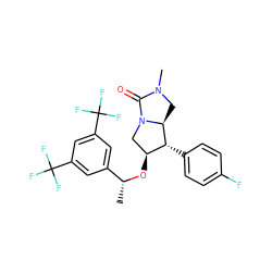 C[C@@H](O[C@H]1CN2C(=O)N(C)C[C@H]2[C@@H]1c1ccc(F)cc1)c1cc(C(F)(F)F)cc(C(F)(F)F)c1 ZINC000029132667