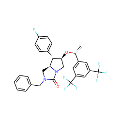 C[C@@H](O[C@H]1CN2C(=O)N(Cc3ccccc3)C[C@H]2[C@@H]1c1ccc(F)cc1)c1cc(C(F)(F)F)cc(C(F)(F)F)c1 ZINC000029132730