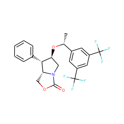 C[C@@H](O[C@H]1CN2C(=O)OC[C@@H]2[C@@H]1c1ccccc1)c1cc(C(F)(F)F)cc(C(F)(F)F)c1 ZINC000029131694