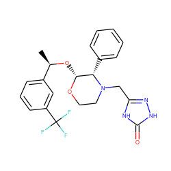 C[C@@H](O[C@H]1OCCN(Cc2n[nH]c(=O)[nH]2)[C@H]1c1ccccc1)c1cccc(C(F)(F)F)c1 ZINC000013781981