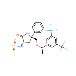 C[C@@H](OC[C@@]1(c2ccccc2)C[C@H](NS(C)(=O)=O)C(=O)N1)c1cc(C(F)(F)F)cc(C(F)(F)F)c1 ZINC000044350718