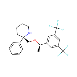 C[C@@H](OC[C@@]1(c2ccccc2)CCCCN1)c1cc(C(F)(F)F)cc(C(F)(F)F)c1 ZINC000034637418