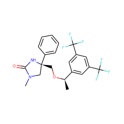 C[C@@H](OC[C@@]1(c2ccccc2)CN(C)C(=O)N1)c1cc(C(F)(F)F)cc(C(F)(F)F)c1 ZINC000028569755