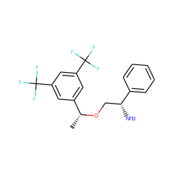 C[C@@H](OC[C@@H](N)c1ccccc1)c1cc(C(F)(F)F)cc(C(F)(F)F)c1 ZINC000026661495