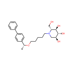 C[C@@H](OCCCCCN1C[C@H](O)[C@@H](O)[C@H](O)[C@H]1CO)c1ccc(-c2ccccc2)cc1 ZINC000299819786