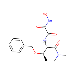 C[C@@H](OCc1ccccc1)[C@H](NC(=O)C(=O)NO)C(=O)N(C)C ZINC000013439881