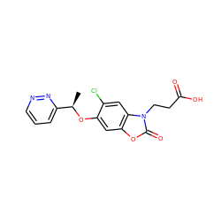 C[C@@H](Oc1cc2oc(=O)n(CCC(=O)O)c2cc1Cl)c1cccnn1 ZINC000473154938