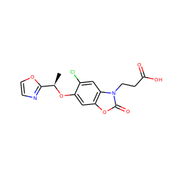 C[C@@H](Oc1cc2oc(=O)n(CCC(=O)O)c2cc1Cl)c1ncco1 ZINC001772584637