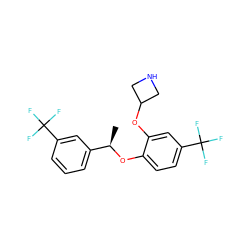 C[C@@H](Oc1ccc(C(F)(F)F)cc1OC1CNC1)c1cccc(C(F)(F)F)c1 ZINC000118539468