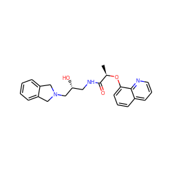 C[C@@H](Oc1cccc2cccnc12)C(=O)NC[C@@H](O)CN1Cc2ccccc2C1 ZINC000217086203