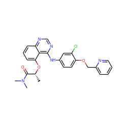 C[C@@H](Oc1cccc2ncnc(Nc3ccc(OCc4ccccn4)c(Cl)c3)c12)C(=O)N(C)C ZINC000029129881