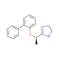 C[C@@H](Oc1ccccc1-c1ccccc1)C1=NCCN1 ZINC000013471587