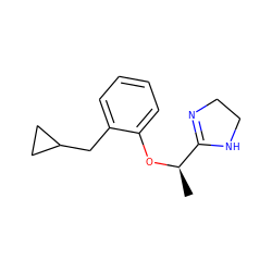 C[C@@H](Oc1ccccc1CC1CC1)C1=NCCN1 ZINC000073294767