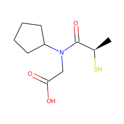 C[C@@H](S)C(=O)N(CC(=O)O)C1CCCC1 ZINC000027861796