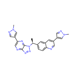 C[C@@H](c1ccc2ncc(-c3cnn(C)c3)cc2c1)n1nnc2ncc(-c3cnn(C)c3)nc21 ZINC001772614112