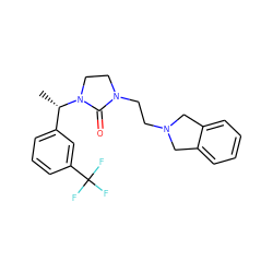 C[C@@H](c1cccc(C(F)(F)F)c1)N1CCN(CCN2Cc3ccccc3C2)C1=O ZINC000043009453