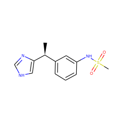 C[C@@H](c1cccc(NS(C)(=O)=O)c1)c1c[nH]cn1 ZINC000013580238