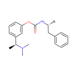 C[C@@H](c1cccc(OC(=O)N[C@H](C)Cc2ccccc2)c1)N(C)C ZINC000013981934