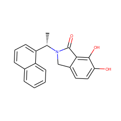 C[C@@H](c1cccc2ccccc12)N1Cc2ccc(O)c(O)c2C1=O ZINC000045245079