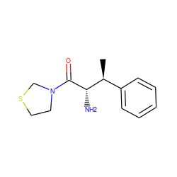 C[C@@H](c1ccccc1)[C@H](N)C(=O)N1CCSC1 ZINC000014948122