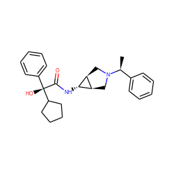 C[C@@H](c1ccccc1)N1C[C@H]2[C@H](NC(=O)[C@@](O)(c3ccccc3)C3CCCC3)[C@H]2C1 ZINC000101120191