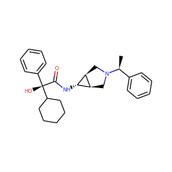 C[C@@H](c1ccccc1)N1C[C@H]2[C@H](NC(=O)[C@@](O)(c3ccccc3)C3CCCCC3)[C@H]2C1 ZINC000101141655