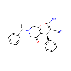 C[C@@H](c1ccccc1)N1CC(=O)C2=C(C1)OC(N)=C(C#N)[C@H]2c1ccccc1 ZINC000084704715