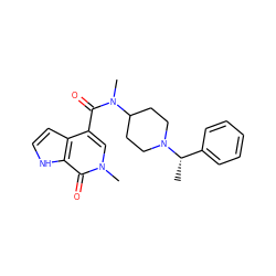 C[C@@H](c1ccccc1)N1CCC(N(C)C(=O)c2cn(C)c(=O)c3[nH]ccc23)CC1 ZINC001772585113