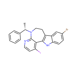 C[C@@H](c1ccccc1)N1CCc2c([nH]c3ccc(Br)cc23)-c2c(I)ccnc21 ZINC000043010867