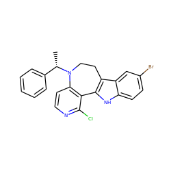 C[C@@H](c1ccccc1)N1CCc2c([nH]c3ccc(Br)cc23)-c2c1ccnc2Cl ZINC000042965213