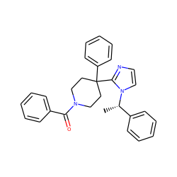 C[C@@H](c1ccccc1)n1ccnc1C1(c2ccccc2)CCN(C(=O)c2ccccc2)CC1 ZINC000028822944