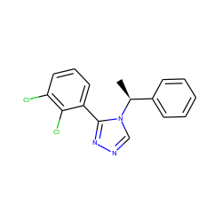 C[C@@H](c1ccccc1)n1cnnc1-c1cccc(Cl)c1Cl ZINC000028898142